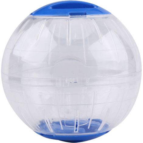 1 balle d'exercice pour hamster, plastique transparent, diamètre 12 cm, couleur bleue, pour hamsters et gerbilles (1/5)