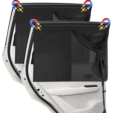 Zanzariera/tendina parasole per finestrini auto, taglia grande, confezione da 2