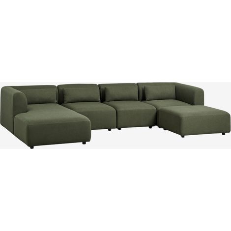 SKLUM Linksseitiges 4-teiliges modulares Ecksofa mit Hocker Fogler                                   