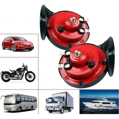 2 pezzi clacson da treno super potente da 300 dB per camion, treni, barche, auto, aerei, chiocciole elettriche, clacson singolo, clacson doppio impermeabile 12V (1/5)