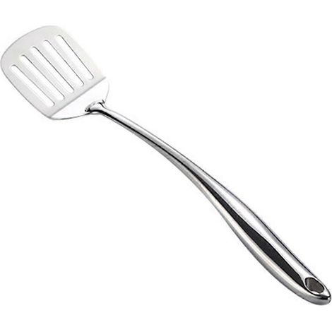Spatule ajourée en acier inoxydable, manche long creux, ustensiles de cuisine antiadhésifs et résistants à la chaleur-39.50X8.00X2.00CM