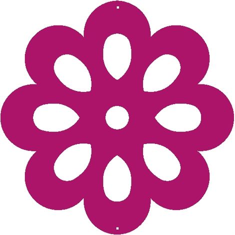 K1 FLOWER Anhänger, durchbrochene rosa Frühlingsdekoration
