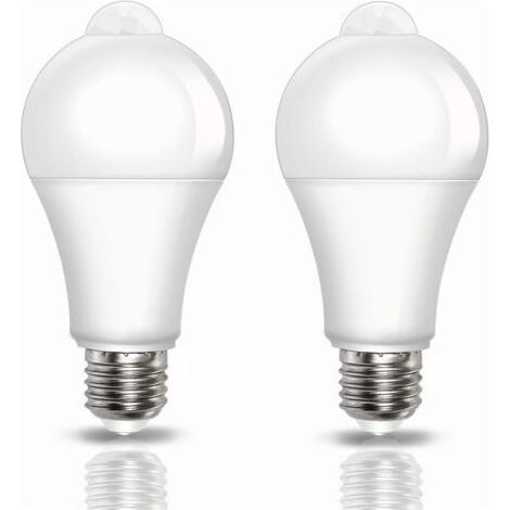 2er-Pack LED-Bajonett-Bewegungsmelderlampen, 12 W, Kaltweiß, CIR 80, IP42 wasserdicht, energiesparend, nicht dimmbar, Bewegungsmelderlampe [Energieklasse G] (1/5)