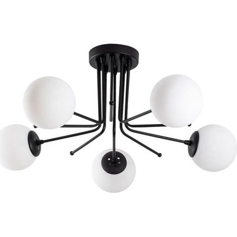 Plafonnier noir modèle 12 5 lumières (1/4)