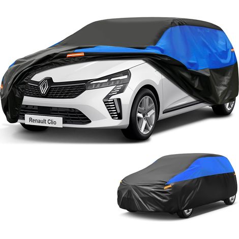 Housse Voiture Imperméable Respirante, Bâche pour Renault Clio (2001-2025), Bleu NoirGarage Complet de Voiture pour la Pluie Soleil Poussière Protection et Doublure.,Convient pour Renault Clio (1/5)