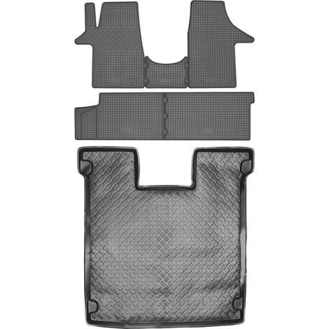 Volkswagen Caravelle T5 VAN del 2003 - Juego de alfombrillas de goma para coche + alfombrilla para maletero (1/5)