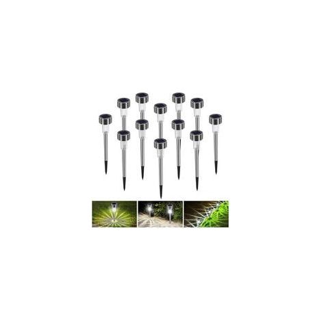 Lampe Solaire Exterieure Jardin 12PCS Lampe Jardin LED au Sol Etanche IP65 Décoration Eclairage Solaire Extérieur Pour Chemins Pelouse Terrasse Automa (1/5)