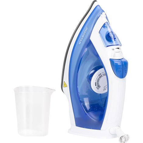 Aigostar Smooth Ferro da Stiro a Vapore Piastra Alluminio Antigoccia 2000W Blu
