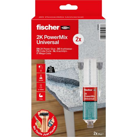 Colle Forte Translucide Bi-Composants Prête à l'Emploi sans Outils, Pack de 2 Tubes de 25 ml, pour toutes Utilisations Intérieures et Extérieures, Permet de Réparer de Manière Fiable (1/5)