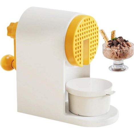 Trituradora de hielo manual - Máquina para granizados - Preparación de postres - Eficiente y sin electricidad - 22 x 12 x 22 cm - Plateada (1/5)