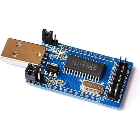 CH341A Adaptateur USB vers UART/IIC/SPI/TTL/ISP Convertisseur parallèle EPP/MEM (1/5)