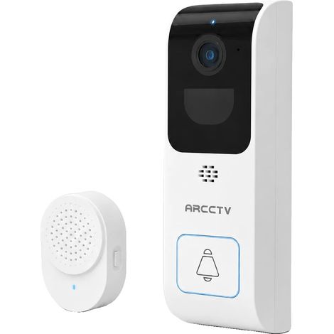 Cámara para timbre, resolución 2K, audio bidireccional, 1 unidad. (1/5)