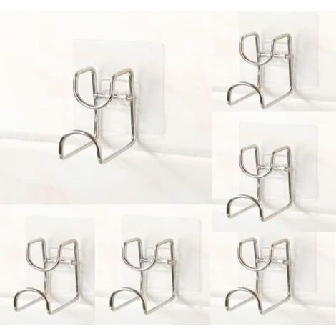 Pair Lot de 6 lavabos muraux transparents