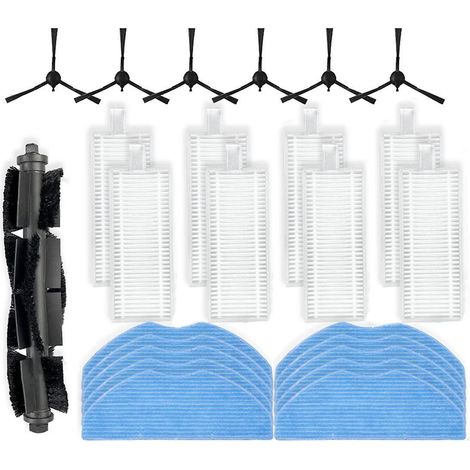 Pièces de rechange pour aspirateur robot VCR 4230, VCR 6230 et VCR 7230 : brosse latérale principale, filtre HEPA et lingette de nettoyage. (1/5)