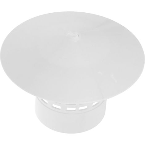 Blanc Chapeau de Cheminée 75mm pour Conduit Extérieur PVC (1/5)