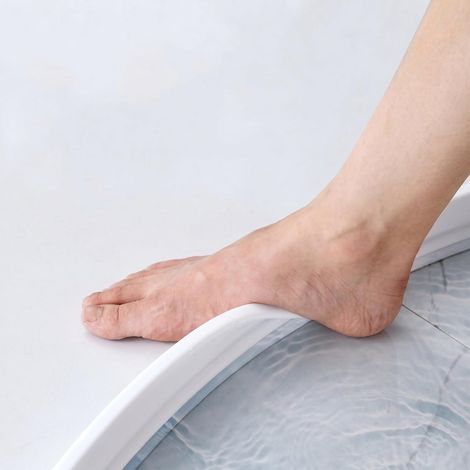 Bande d'étanchéité en silicone de pour seuil de douche, joint d'étanchéité pour évier, bande d'étanchéité pour rebord de baignoire, comptoir, cuisine (150 cm) (1/5)