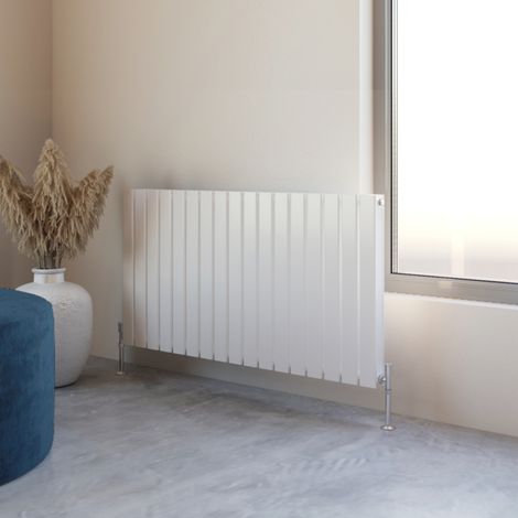 Acezanble 600x1156mm Double White Horizontal Flat Panel Central Heating Designer Radiator