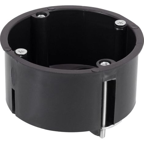 Caja de Mecanismos Universal Empotrable para Pladur Ø72x48 mm Negro (1/4)