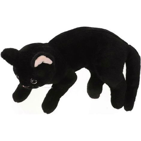 Chat en peluche lesté et réaliste, idéal pour Halloween (1 pièce)