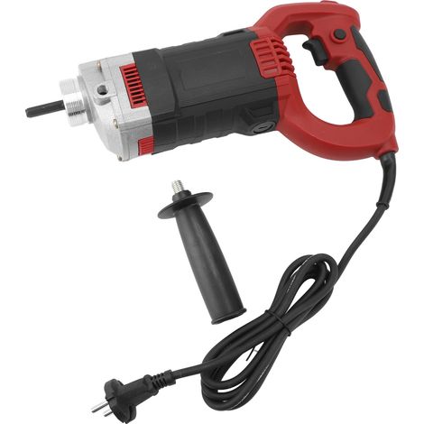 Vibrateur à béton portatif avec bouton de verrouillage, 5000 tr/min, fenêtre de dissipation de chaleur latérale, outil vibrant électrique portatif pour béton (1/5)
