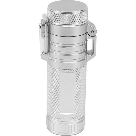 Briquet Électrique Étanche Double Arc Anti-Vent Rechargeable 220mAh pour Camping Argenté (1/5)