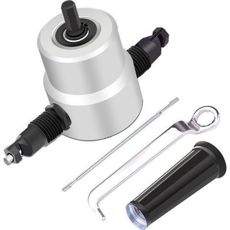 YT-160A coupe-grignoteuse à double tête avec boîte en métal accessoire de perceuse coupe-tôle (1/5)