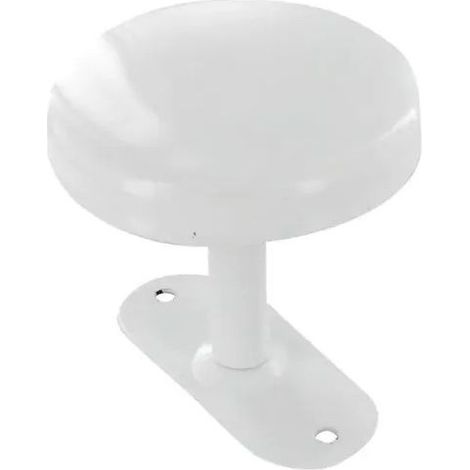 Patère murale 1 tête acier blanc Ø65mm L60mm - Cime. Crochet manteau pour murs solides & espaces restreints. (1/4)
