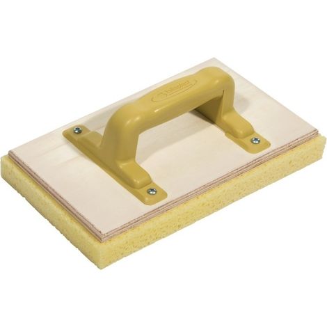 Taliaplast – Taloche bois éponge 25x14x2,5cm pour finition lisse – Semelle éponge 35kg/m3 – Poignée ergonomique – 301607
