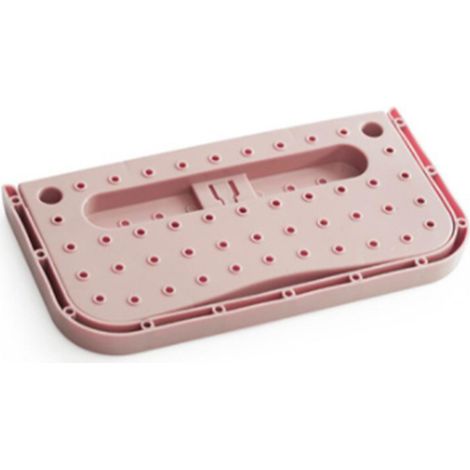 Étagère à chaussures murale adhésive, pliable et peu encombrante, en polypropylène, rose, taille unique, idéale pour la salle de bain.