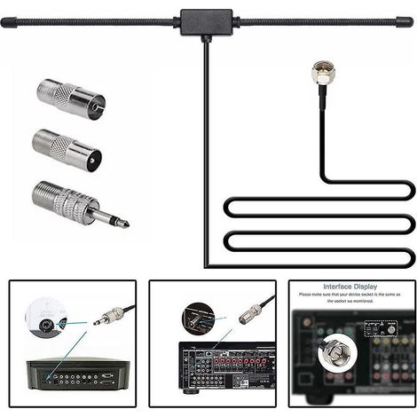 Antenne radio DAB FM dipôle FM avec connecteur audio pour récepteur stéréo (1/5)
