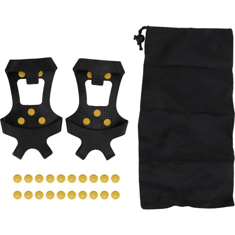 1 Paire de Griffes Antidérapantes pour Chaussures, Crampons à 10 Pointes pour Neige et Glace, Taille 39-46