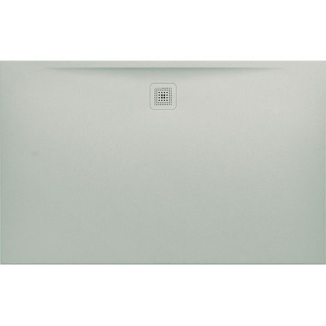 Receveur de douche LAUFEN PRO, rectangulaire, écoulement sur le côté long 1600 x 1000 x 33 mm, gris clair LAUFEN