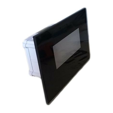 SEGNAPASSO LED 4W INCASSO SCATOLA 503 3000K 4000K IP65 CORNICE VETRO nero | Bianco Caldo - simmetrico nero (1/2)