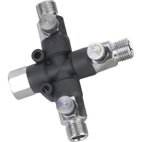 Luftschlauch-Splitter, Luftkompressor-Zubehör, Luftkompressor-Zubehör mit 1/8 Innen- und Außengewinde, dreifach verstellbar für Luftschlauch