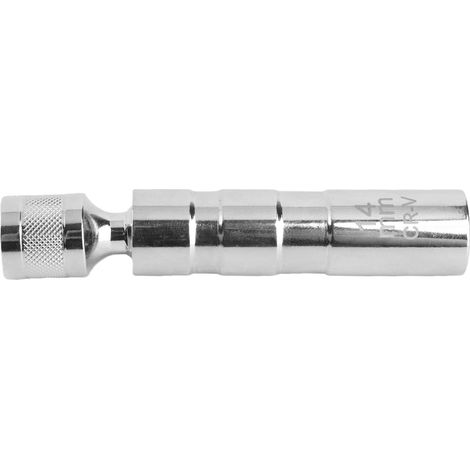Douille de cléDouille Magnétique à 12 Points Rotative Chrome Vanadium 9.5mm (3/8") - Socket Spark Plug 14mm (9/16") (1/5)