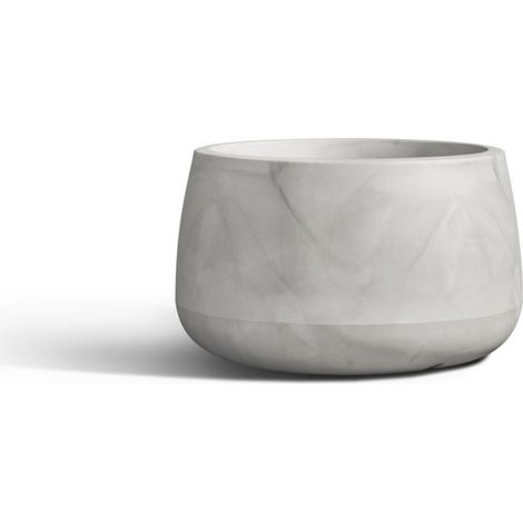 Vaso tondo in resina TITANO diam. 100 cm. Greystone