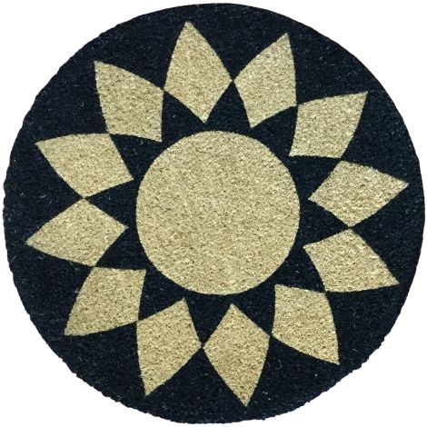 TAPIS COCO MANDALA ENVERS PVC 55X55cm