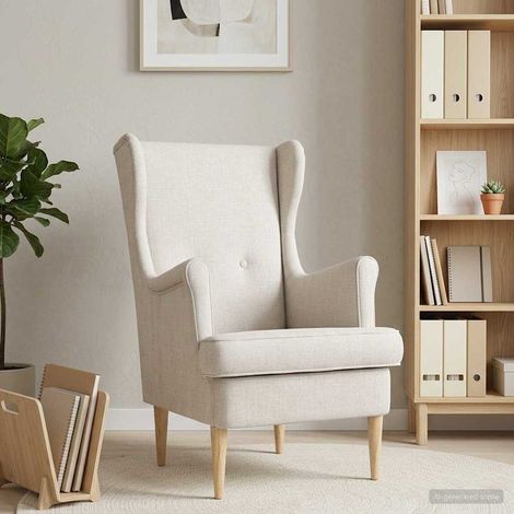 vidaXL Fauteuil Crème ARES (1/5)