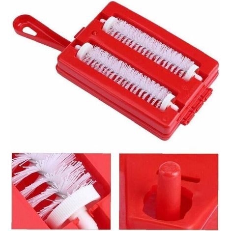 1pc Sweeper Tapis Handheld Double Brosse Crumb Dirt Nettoyant Pinceau Collecteur pour Débris Sofa Pet Brosse à Couleur Aléatoire-Fei Yu (1/3)