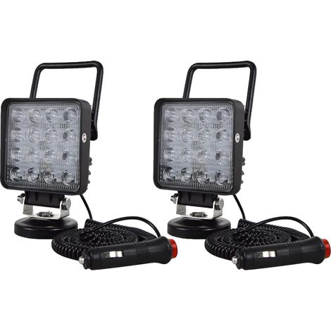 Lampe de travail, design étanche, compatibilité polyvalente, 2pcs 48W Faisceau Spot (1/2)