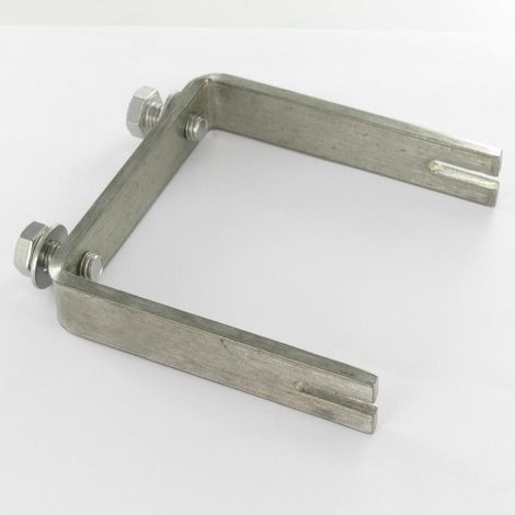 Etrier Fond droit ou plat 90X90X902 Avec ENCOCHE Inox-1 pièce
