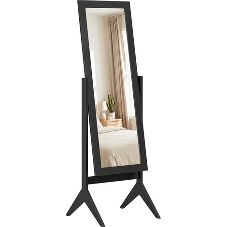 HOMCOM Adjustable Angle Full Length Mirror, Black (1/5)