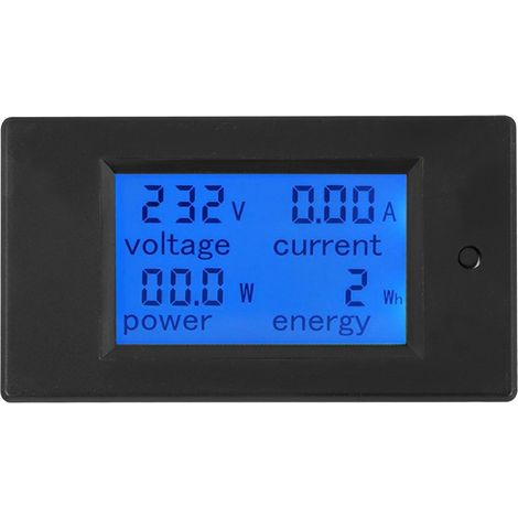 Digitales Wechselstrommessgerät für Spannung, Strom, Leistung und Energie (20 A) – Amperemeter, Voltmeter (1/5)