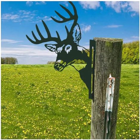 cerf Ornements De Jardin En Mtal Pour Cltures, Dcorations D'extrieur Et De Maison, Animaux, Dcoration De Jardin, Sculptures, Silhouettes En Fonte,