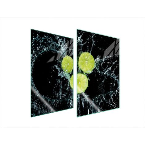 GLASSCHUTZPLATTE FÜR KÜCHE 2x35x52 ZITRONE (1/5)