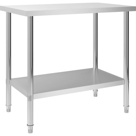 Mesa de trabajo para cocina acero inoxidable 100x60x85 cm vidaXL