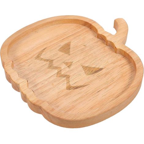Assiettes à goûter kaki en forme de citrouille pour la décoration d'Halloween et le rangement des aliments, 18,20 x 18,00 x 1,50 cm, lot de 4 (1/5)