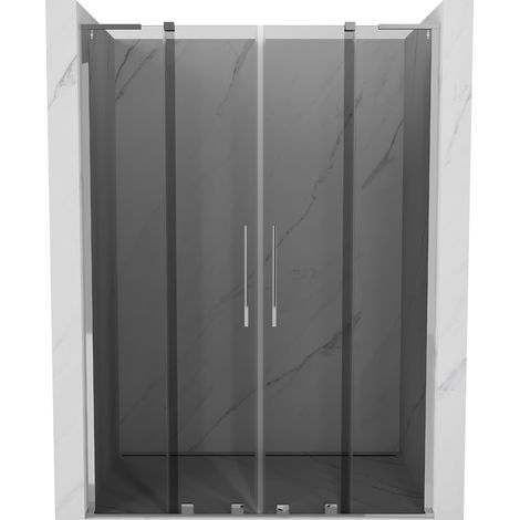 Mexen Velar L Duo porta doccia scorrevole 140 cm, grafite, cromato - 871-140-003-42-01 (1/5)
