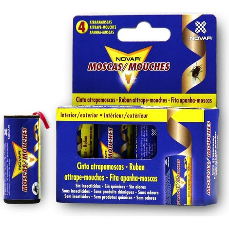 Pack de 4 bandes attrapage de mouches volantes 100 cm²
