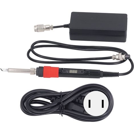 Kit de fer à souder électrique numérique portable 50W 100‑240V prise US, pistolet à souder réglable à chauffe rapide, céramique thermostatique, outils de soudage (1/5)